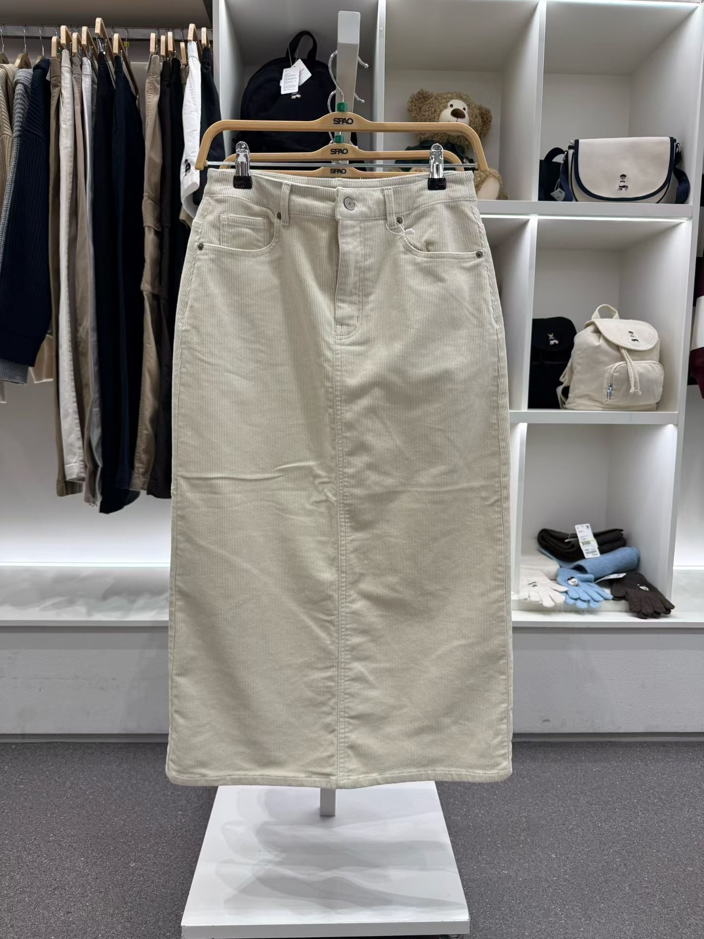 韓國 SPAO Corduroy Long Skirt【SP280】