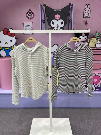 韓國 SPAO Hooded Snap Long Sleeve T-shirt【SP230】