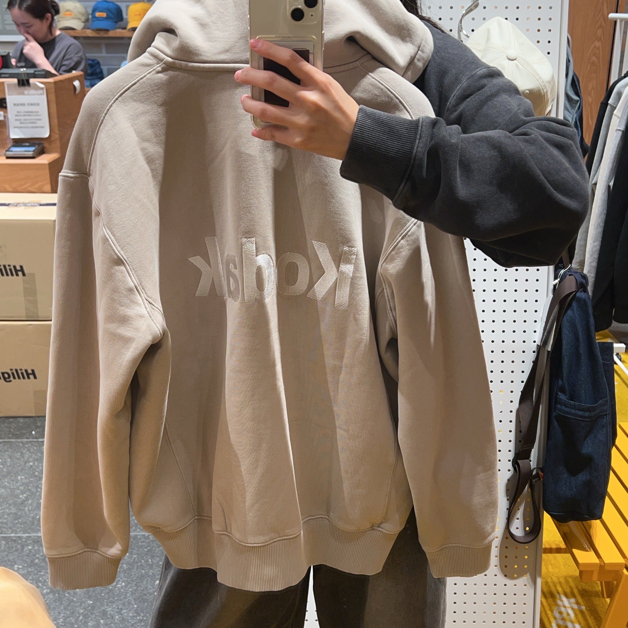 韓國 Kodak Essential Snowwashed Fleece Hooded Zip-Up【KK013】