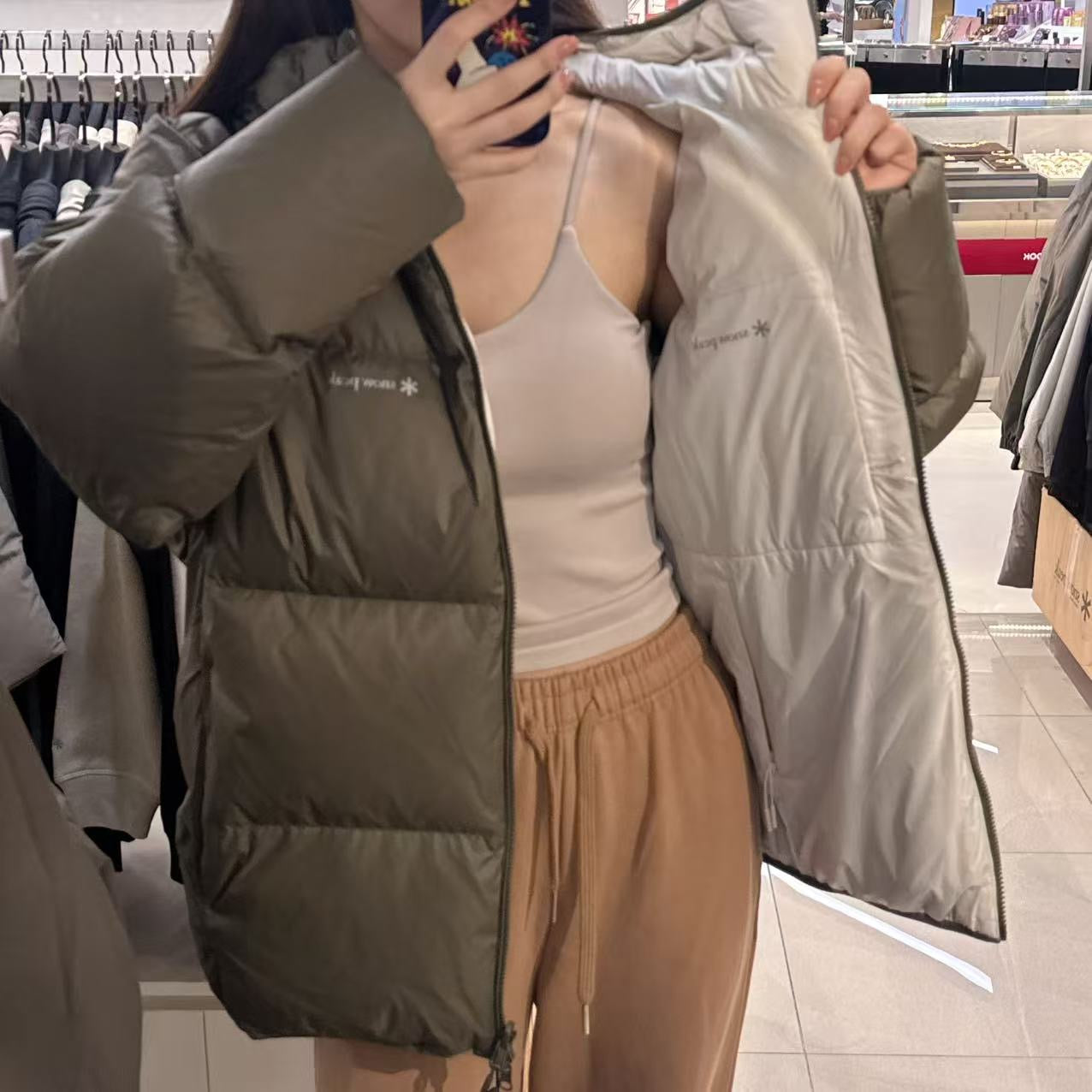 韓國 Snowpeak 男女同款 Airnova Pertex Reversible Hooded Heavy Down Jacket 雙面款 (鴨絨)【SN059】