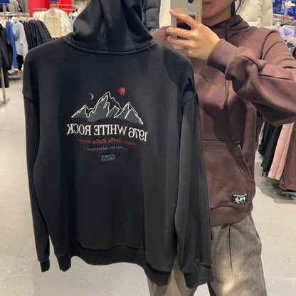 韓國 FILA Unisex White Rock Graphic Hoodie【FA035】