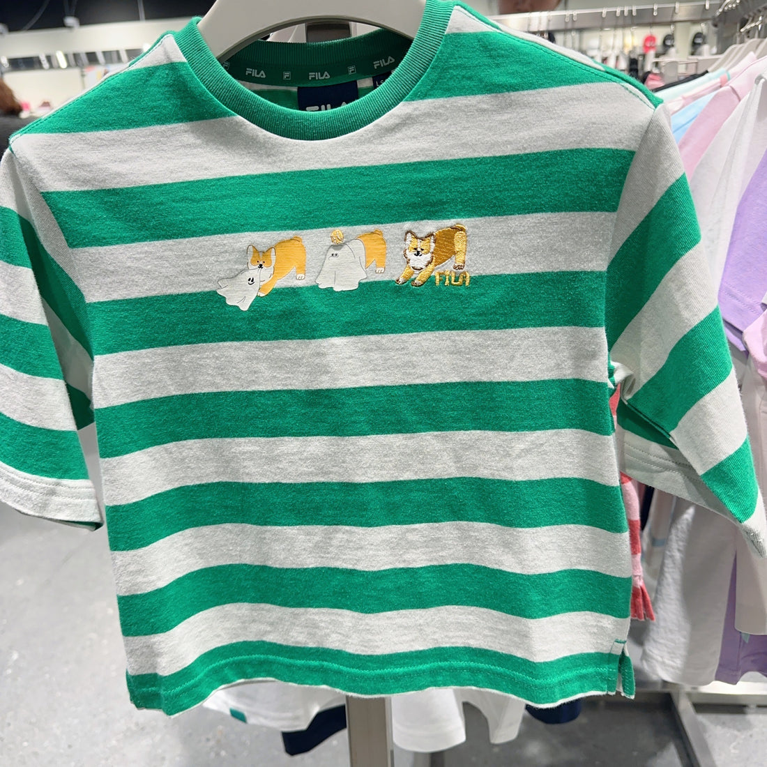 韓國 FILA Kids TD Stripe 7-part T-shirt【FA338】