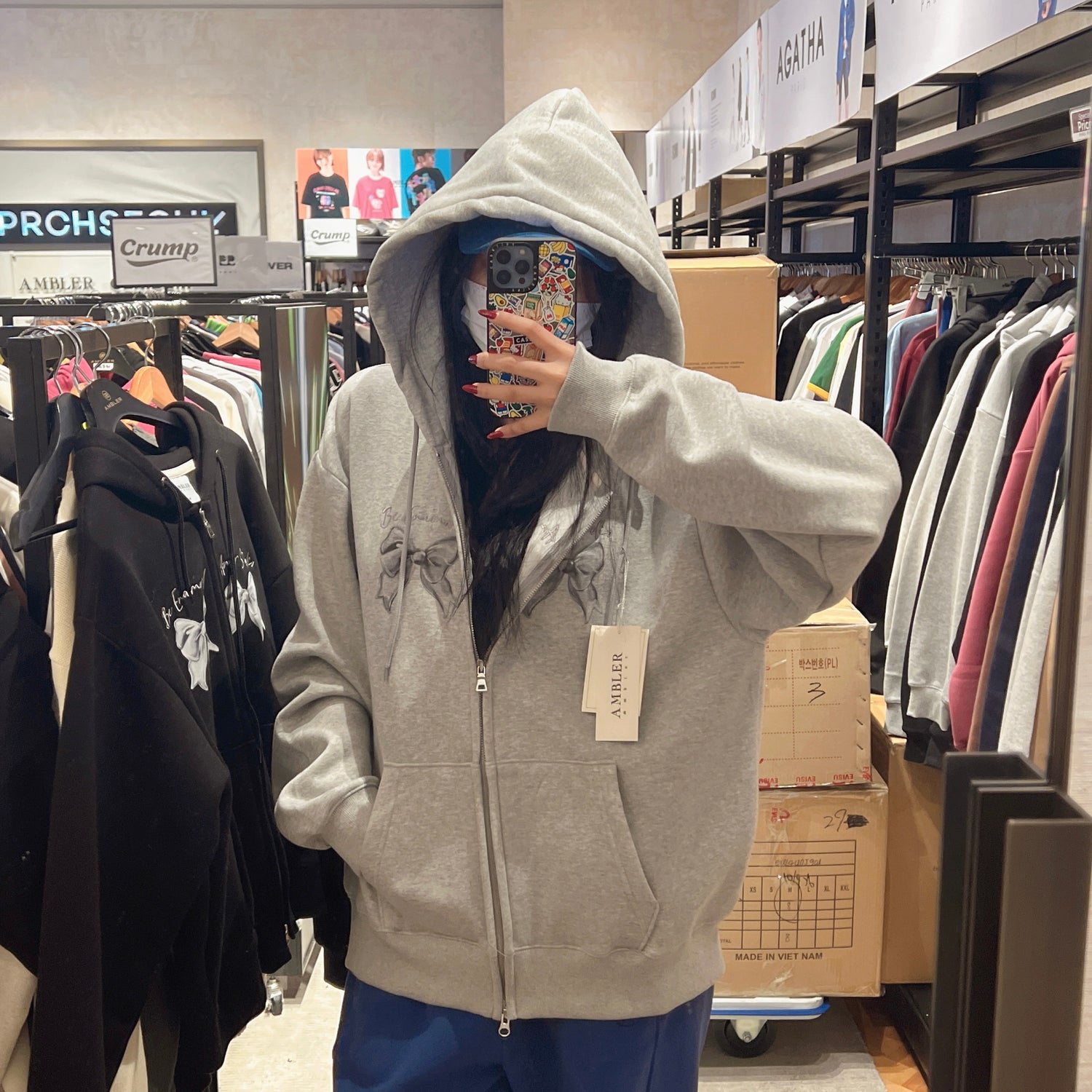 韓國 Ambler Metal Ribbon Zip-up Hoodie【AR052】 - STT Mall HK 靚太網購