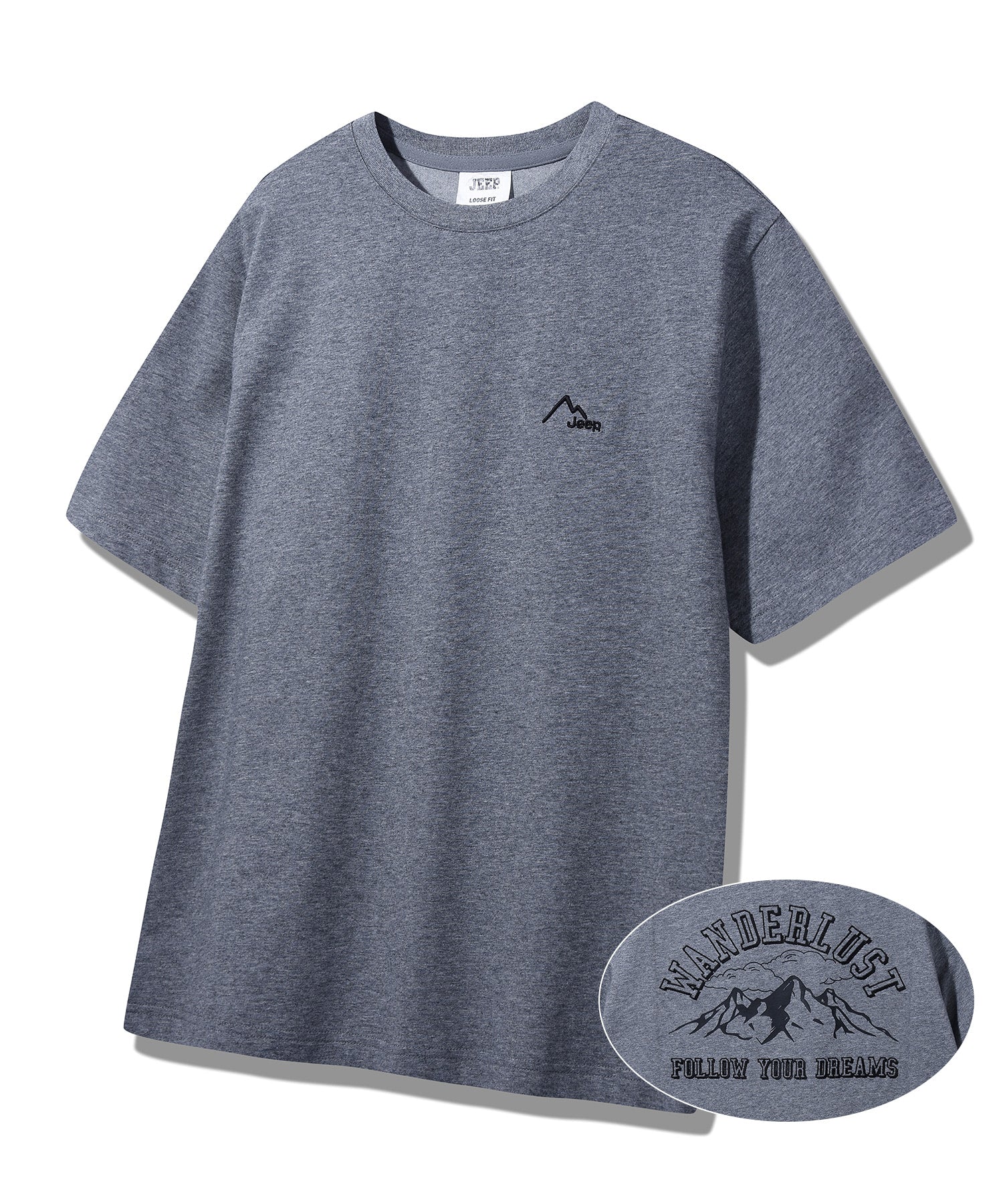 韓國 Jeep Mountain Loose Fit Short Sleeve T-Shirt【JP038】