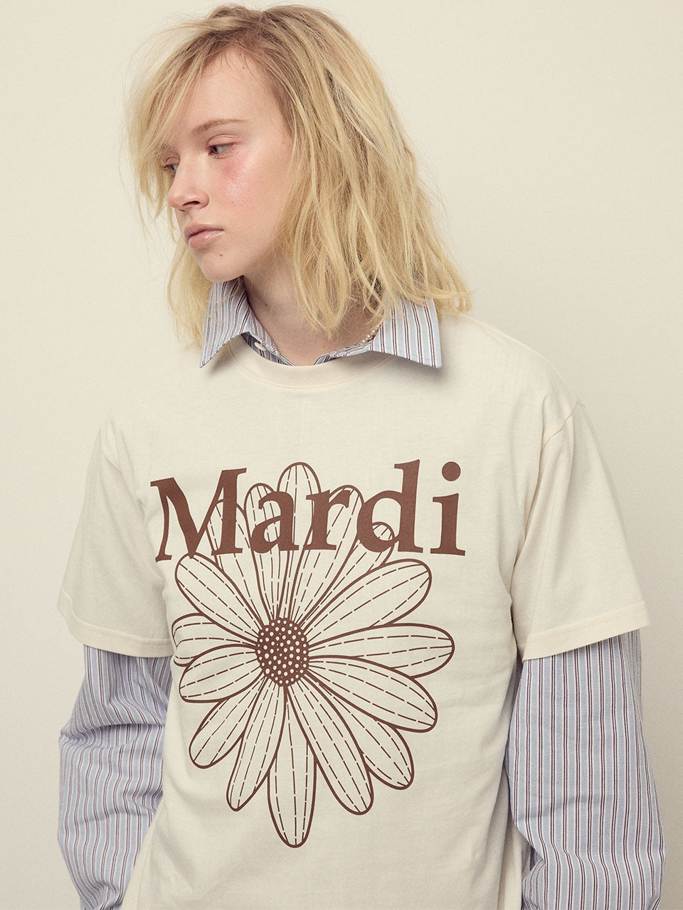 韓國 Mardi Mercredi TSHIRT FLOWERMARDI【MM032】