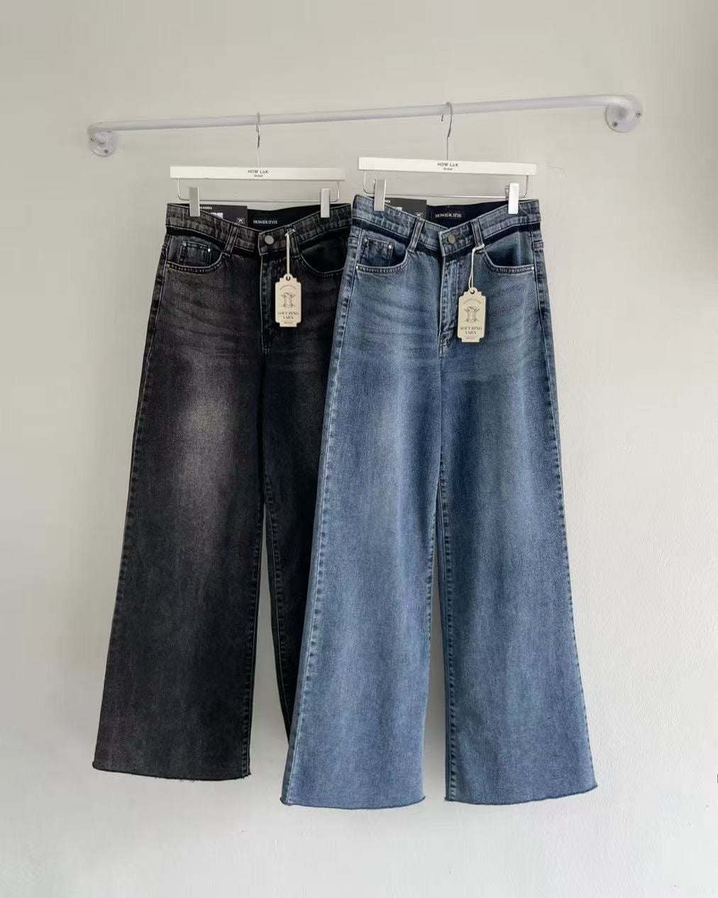 韓國 HowLuk 牛仔褲 刷薄毛 (冬季款)【H2506_2】