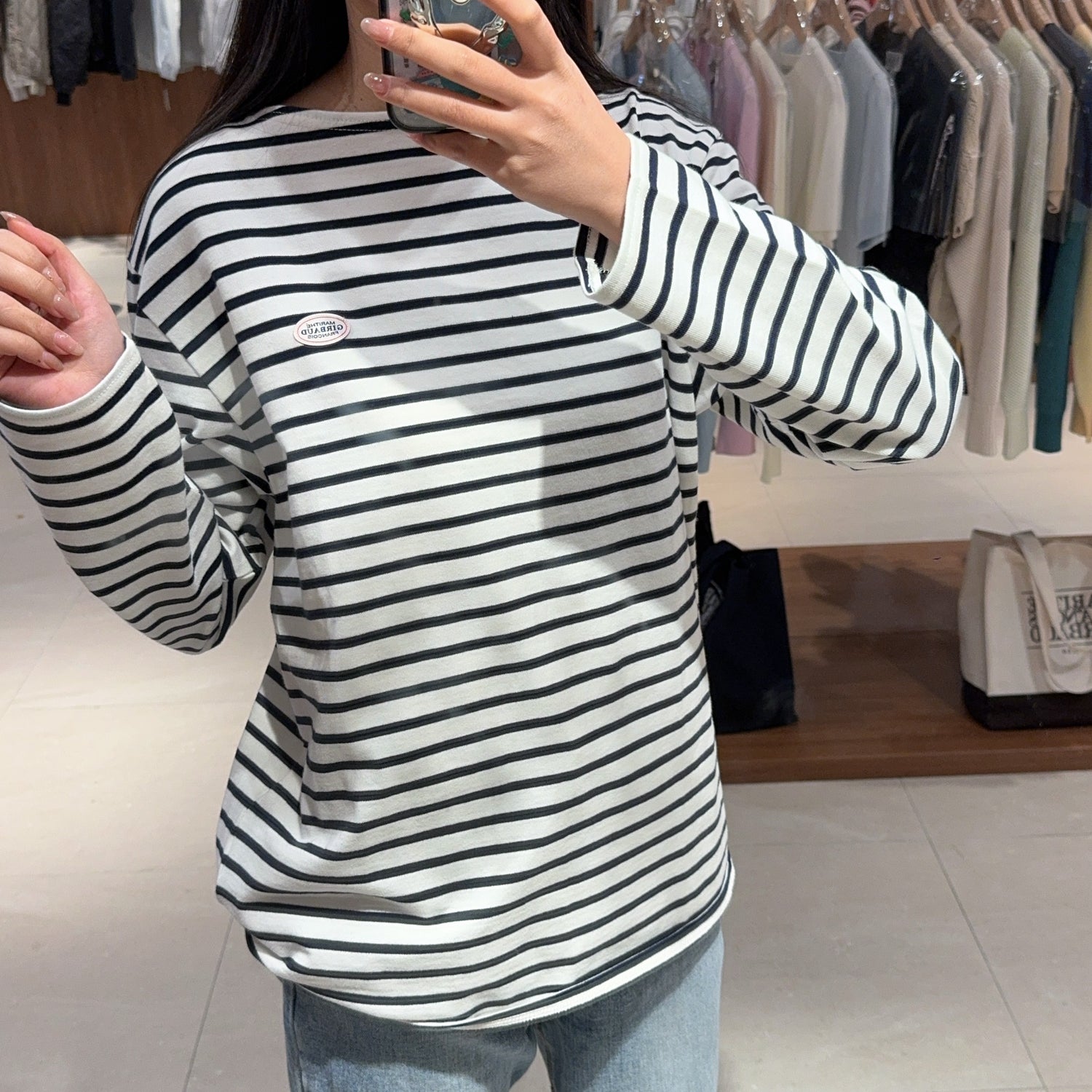 韓國 Marithe Francois Girbaud BORDER STRIPE LONG SLEEVE【MF388】