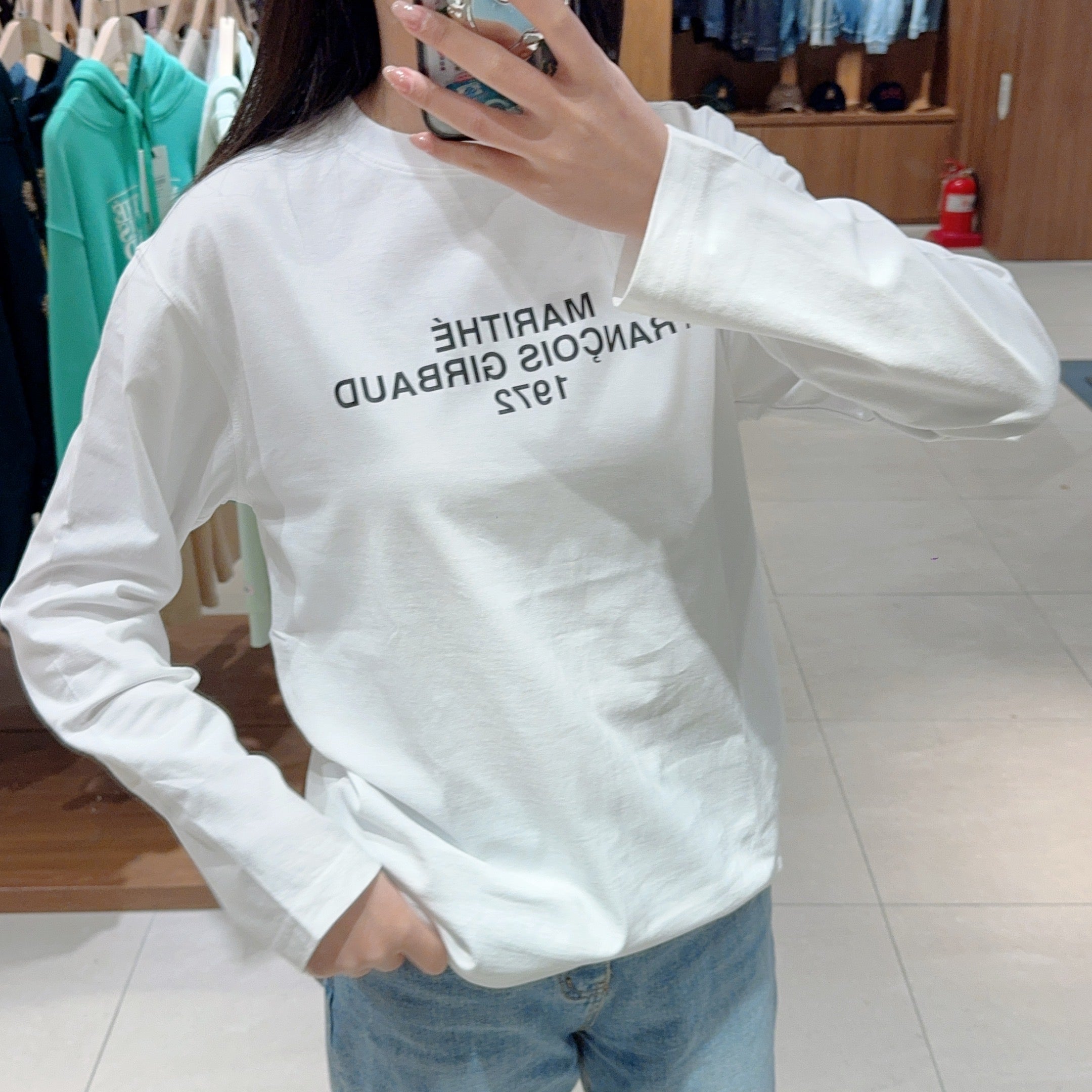 韓國 Marithe Francois Girbaud Lettering Logo Long Sleeve【MF393】