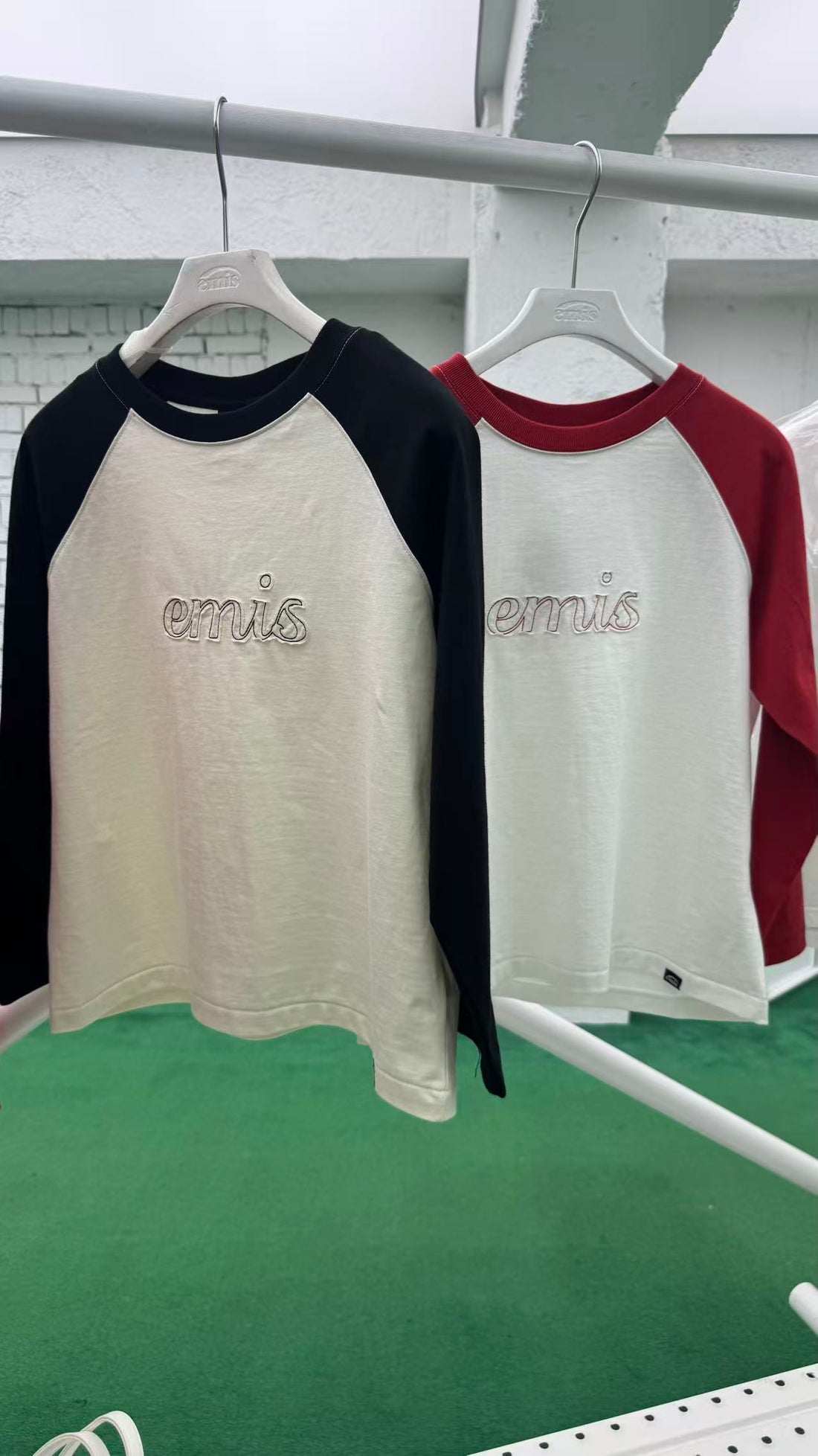 韓國 EMIS W 3/4 Sleeve Raglan T-Shirt【ES088】