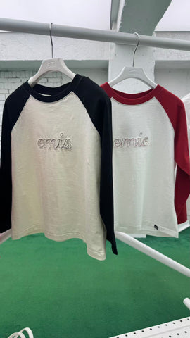 韓國 EMIS W 3/4 Sleeve Raglan T-Shirt【ES088】