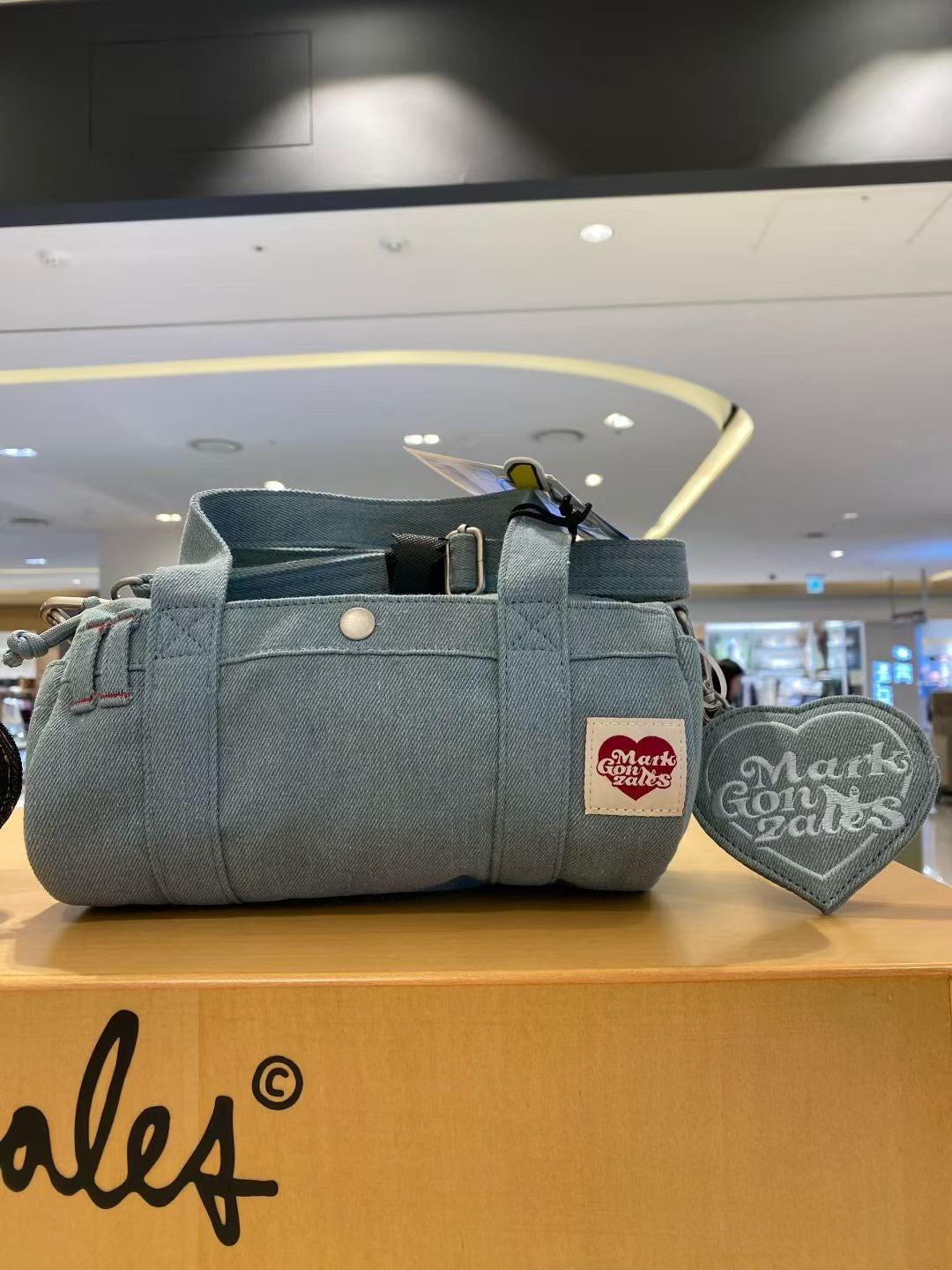 韓國 Mark Gonzales Heart Collection Denim Mini Duffel Bag【MG116】