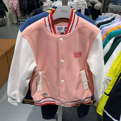 韓國 FILA Kids x Maritte Fleece Varsity Jacket Fila x MFG 聯名款【FA094】