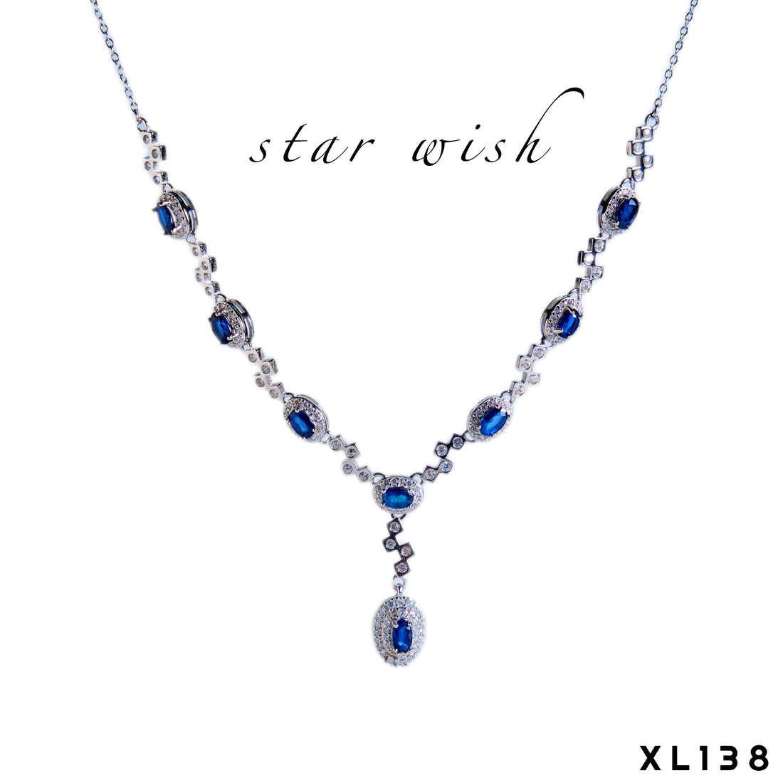 Star Wish S925銀 藍寶石頸鏈 XL138【SS660】