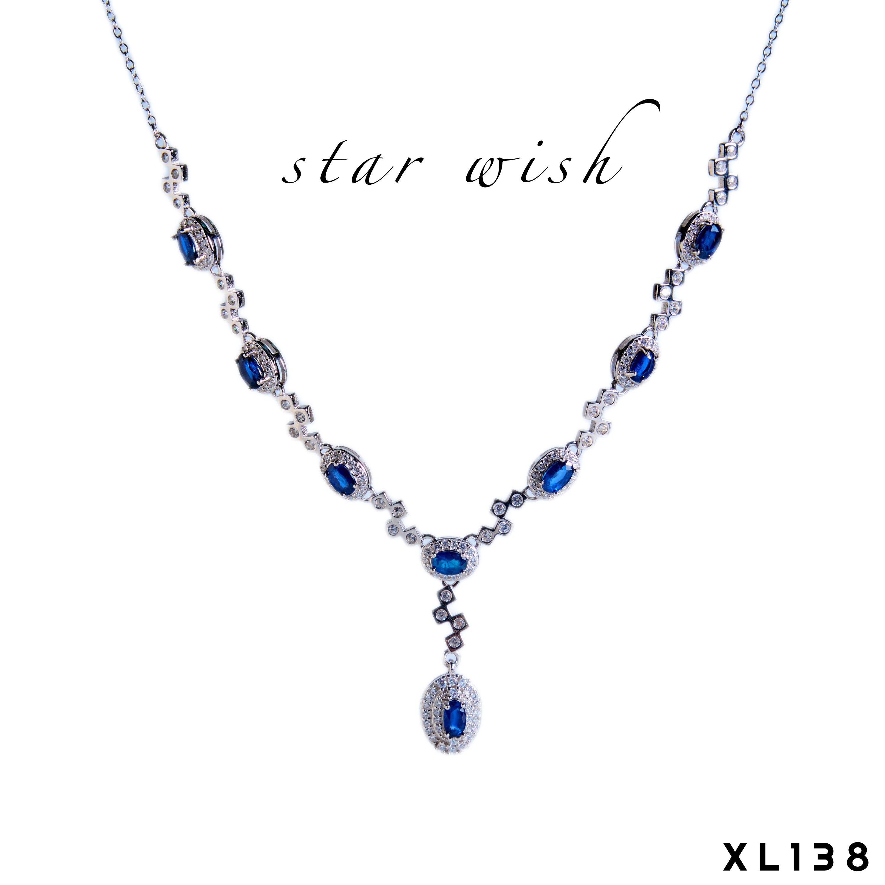 Star Wish S925銀 藍寶石頸鏈 XL138【SS660】
