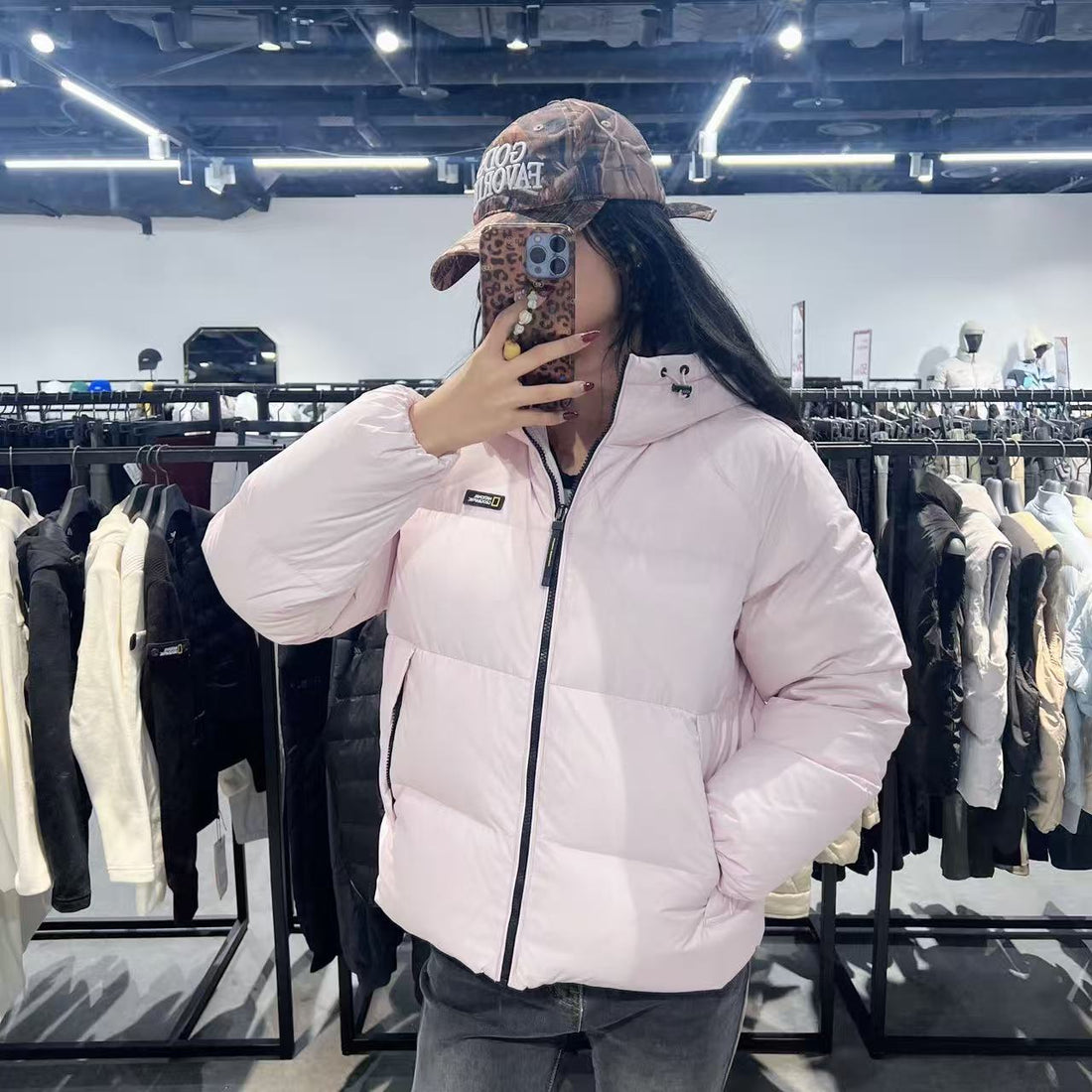 韓國 National Geographic 女裝 GOLDEN MOLE 短版連帽羽絨外套【NG103】