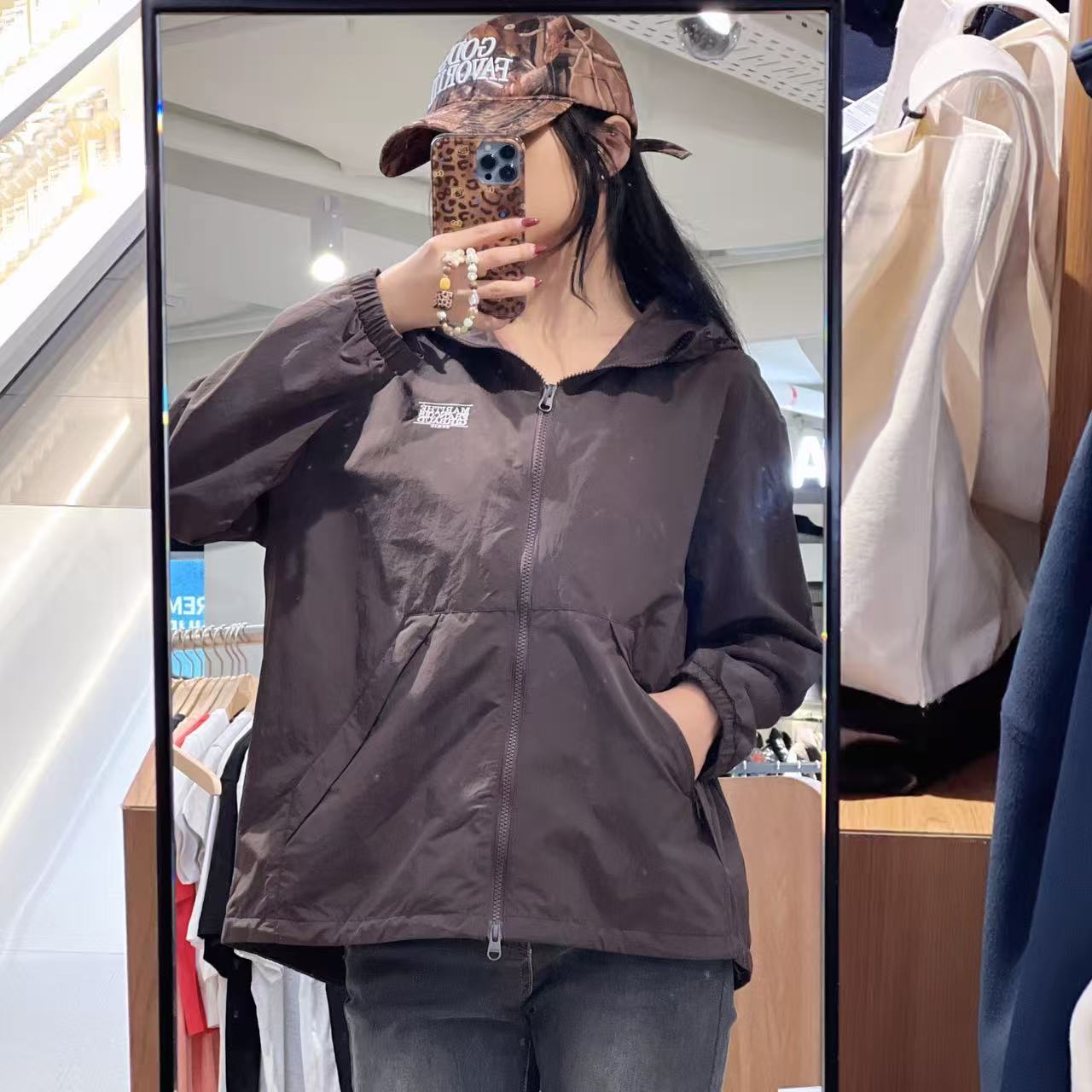 韓國 Marithe Francois Girbaud Classic Logo Over Fit Hooded Windbreaker【MF659】