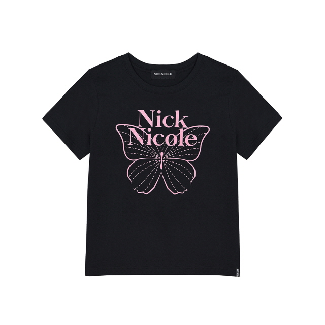 韓國 Nick Nicole BUTTERFLY NICOLE LABEL SLIM TOP (中長款) 【NN140】