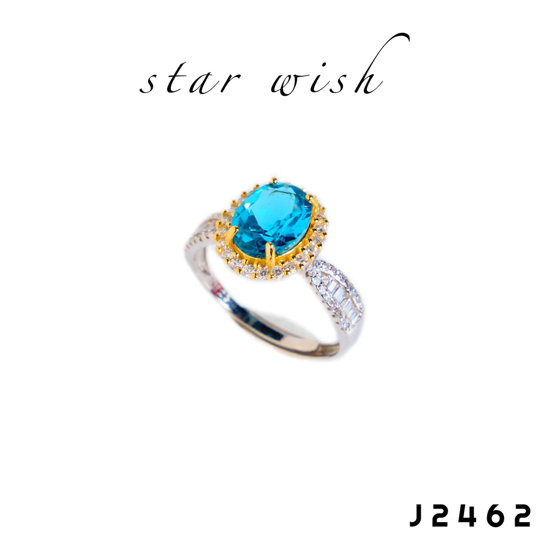 Star Wish S925銀 托帕石戒指 J2462【SS507】