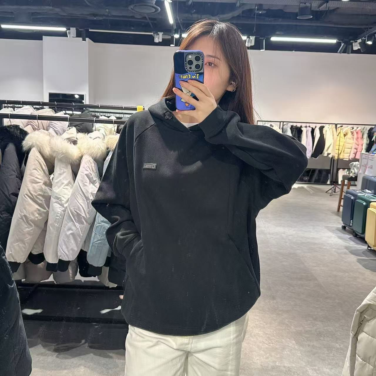 韓國 National Geographic Calf Small Logo Hoodie【NG170】