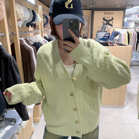 韓國 Satur (W) Faro Over Size Boucle Cardigan【SR049】