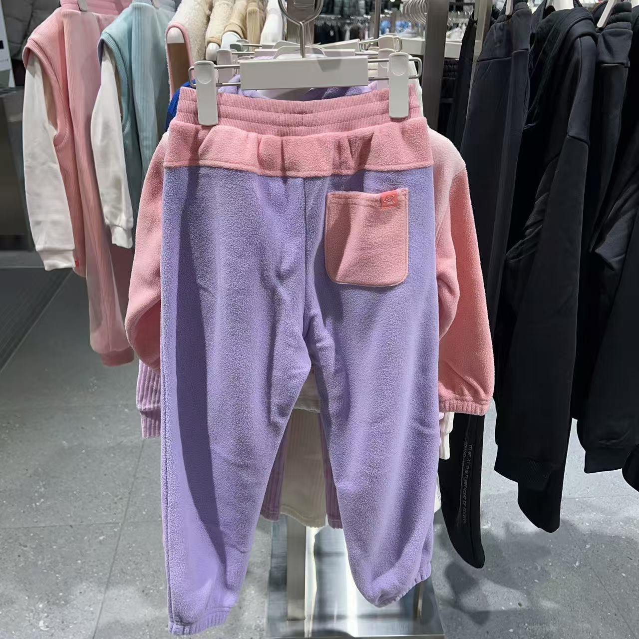 韓國 FILA Kids TOD Color Block Fleece Hoodie Set【FA088】