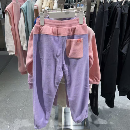 韓國 FILA Kids TOD Color Block Fleece Hoodie Set【FA088】