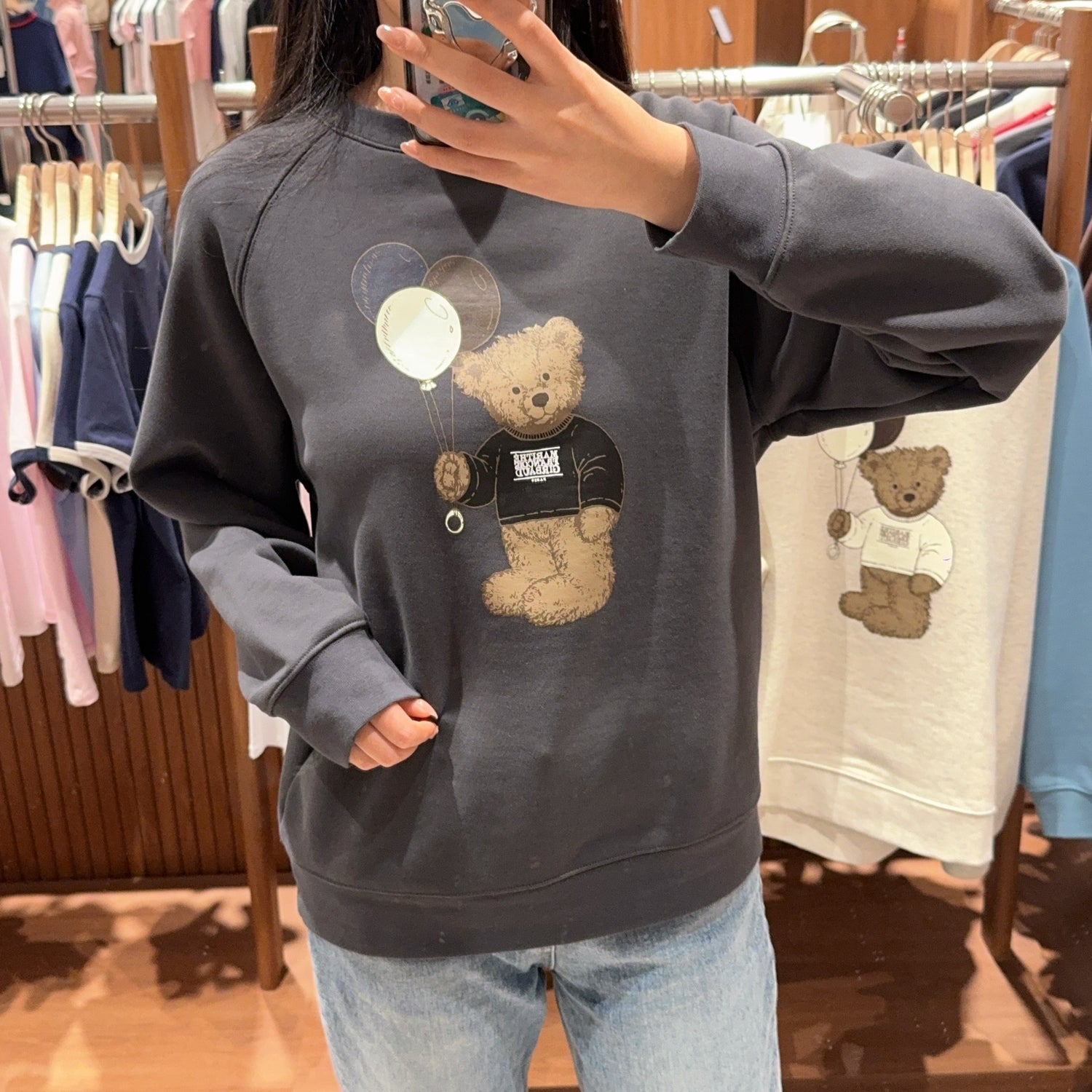 韓國 Marithe Francois Girbaud BALLOON DOODLE BEAR SWEATSHIRT【MF321】