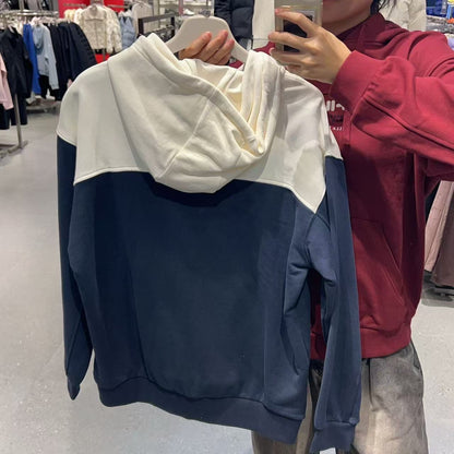 韓國 FILA Unisex Colorblock Logo Hoodie【FA036】