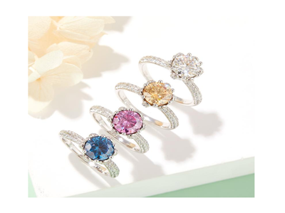 莫桑鑽 S925銀直臂豪鑲花神3.0克拉戒指【SM1274】