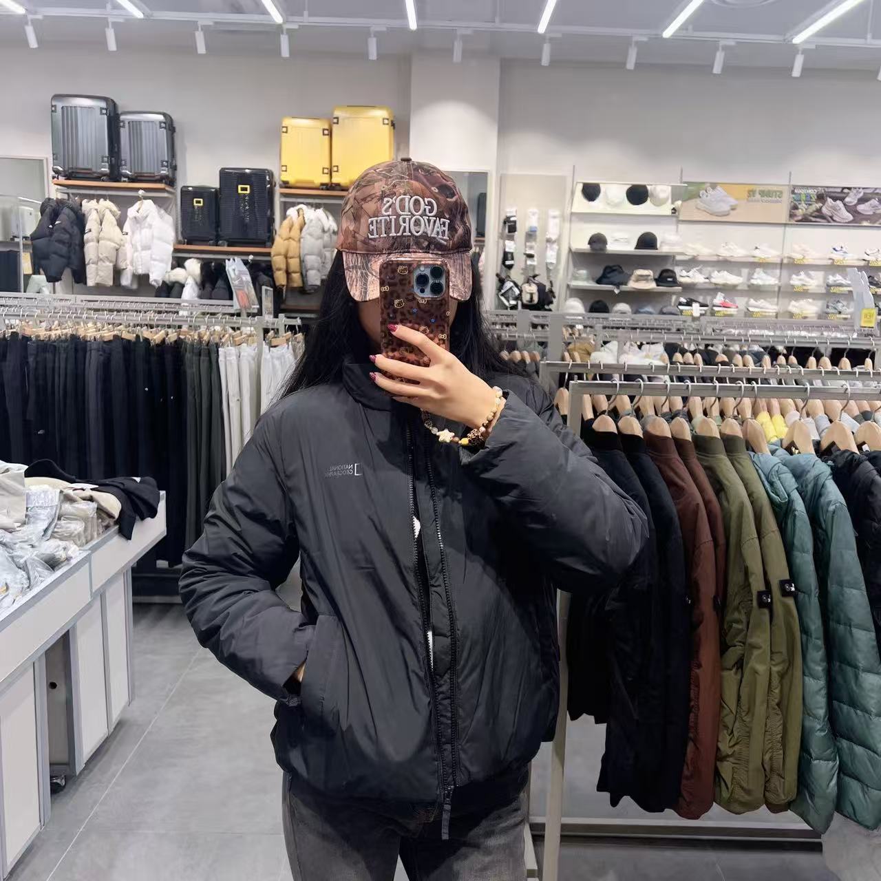 韓國 National Geographic Women's Fowlie Stand-Neck Non-Quilted Duck Down Jumper (鴨絨)【NG182】