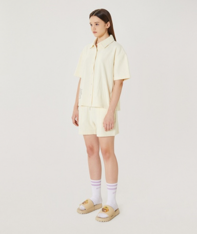 韓國 Markm Women's Terry Set-Up Half Shirt【MA210】