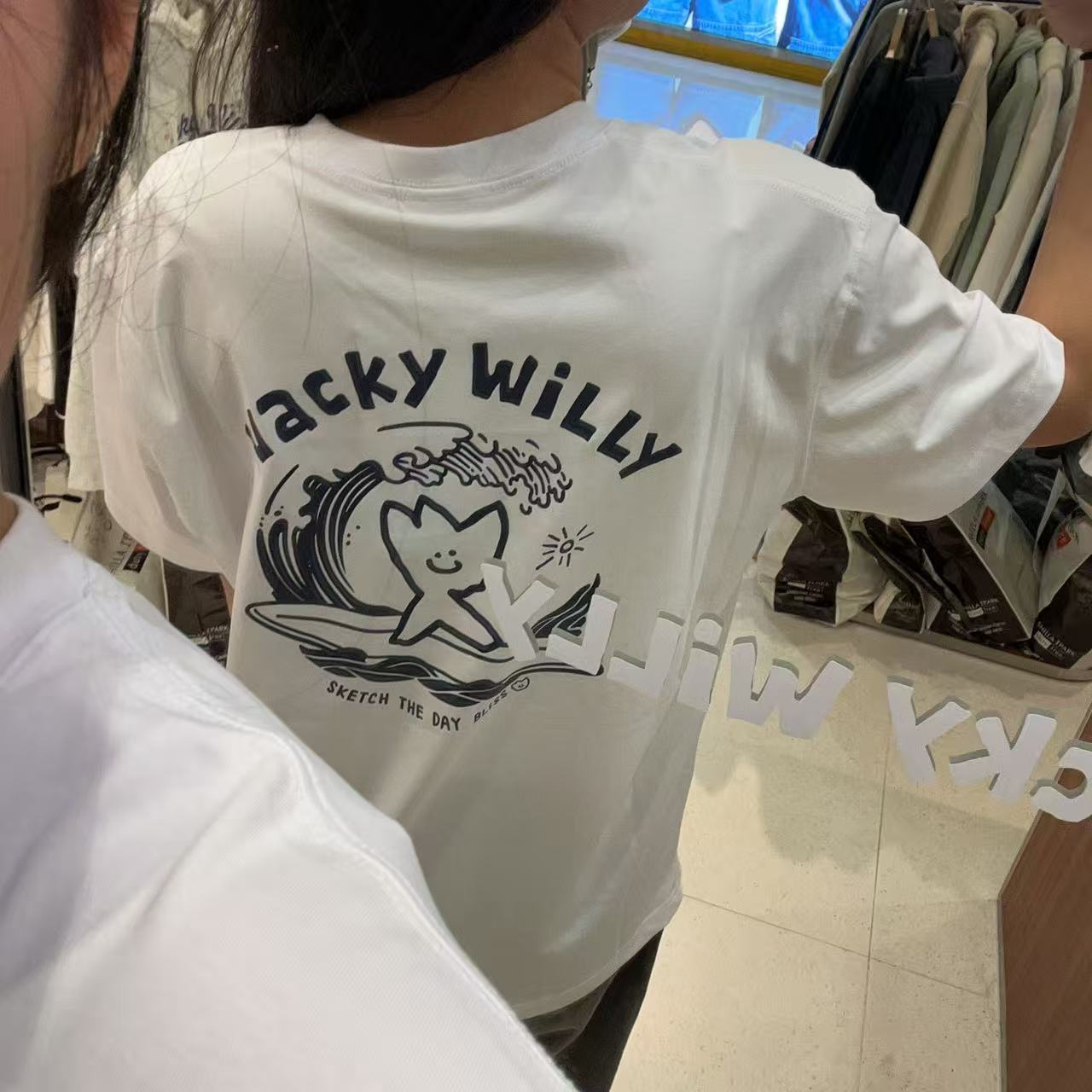 韓國 Wacky Willy Surfing Kiki Graphic Short Sleeve T-Shirt【WW008】