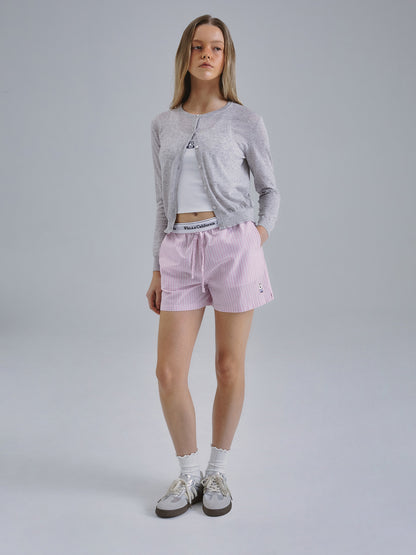 韓國 Who.A.U Steve Striped Cotton Shorts【WA218】