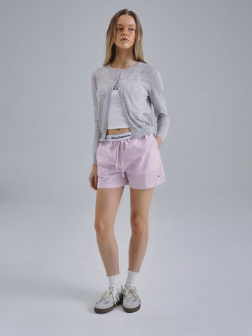 韓國 Who.A.U Steve Striped Cotton Shorts【WA218】