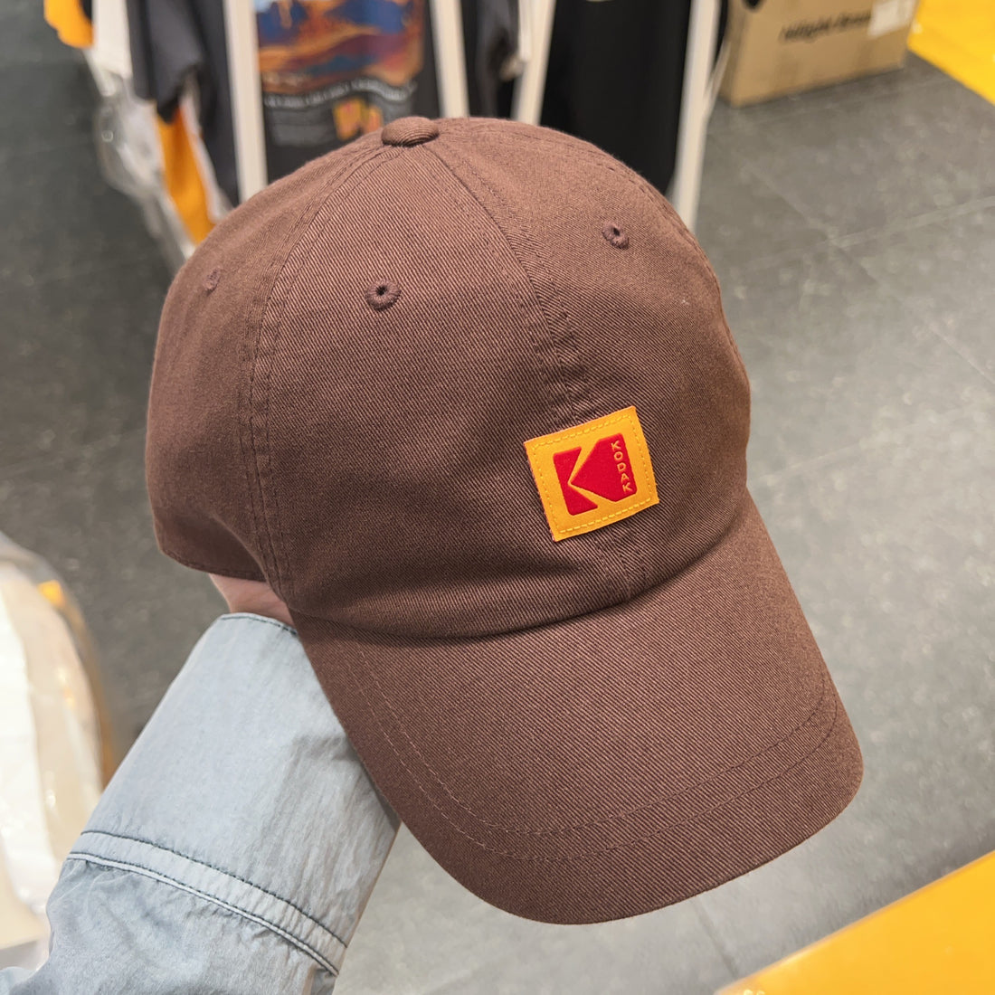 韓國 Kodak Relaxed Fit Square Logo Ball Cap【KK030】