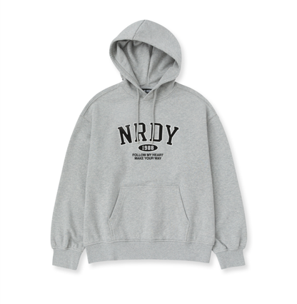 韓國 Nerdy Arch Logo Pullover Hoodie【NY043】