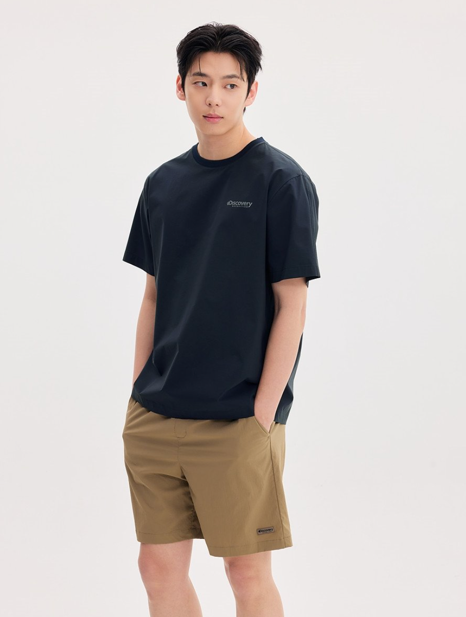 韓國 Discovery Fresh Event Woven Short Sleeve T-Shirt凉爽防晒面料【DY041】