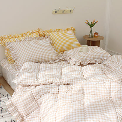 韓國 週日格紋荷葉邊【SM410】