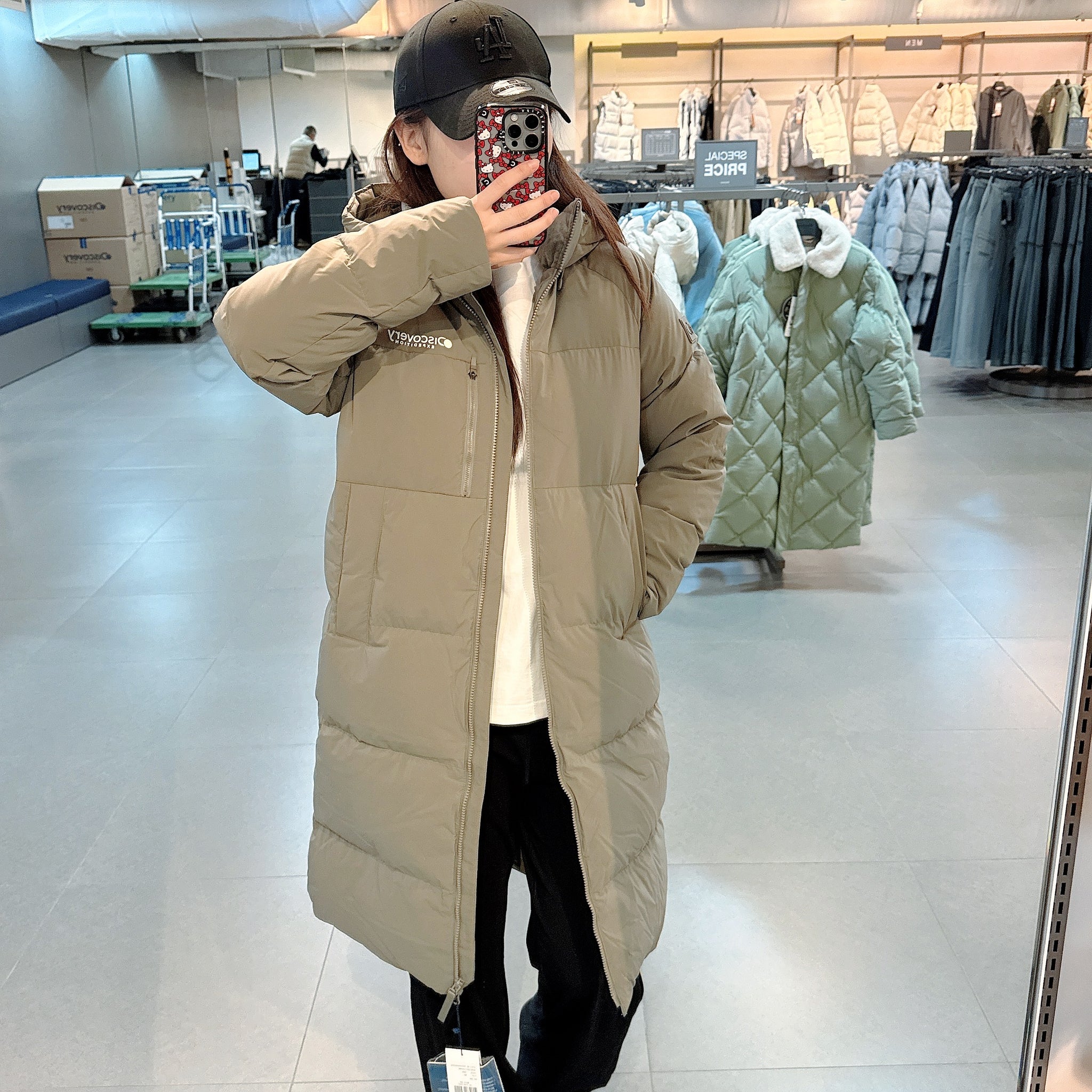 韓國 Discovery Bern Raglan Goose Down Women's Long Padding (鵝絨)【DY182】