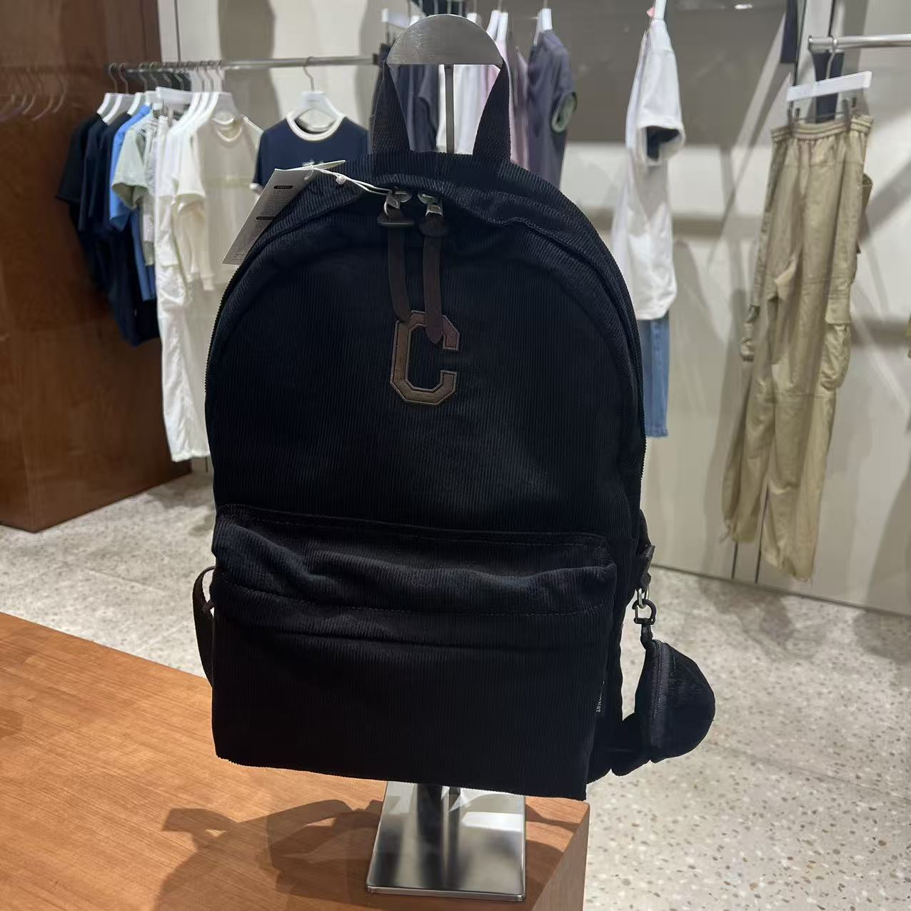 韓國 Covernat C Logo Corduroy Backpack【CO018】