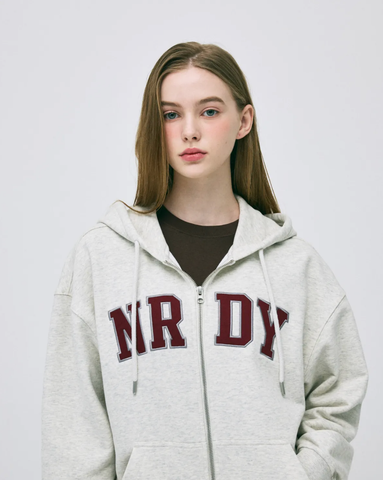 韓國 Nerdy Arch Logo Hoodie Zip-Up【NY042】