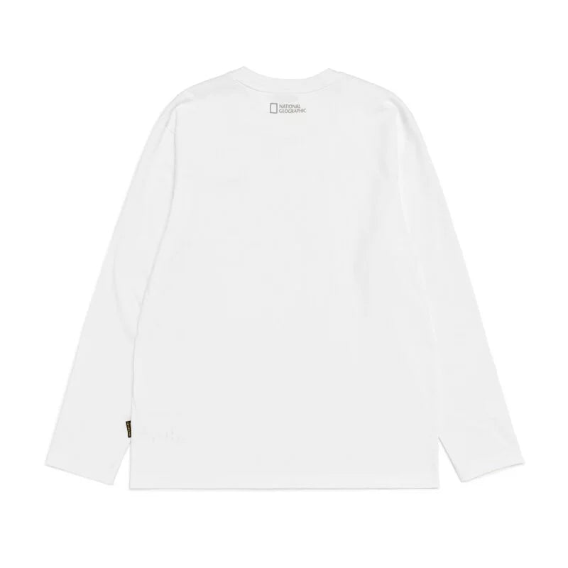 韓國 National Geographic Unisex BRIM Small LOGO Long Sleeve Tee【NG389】