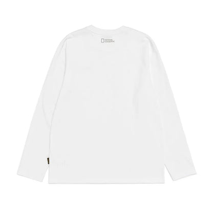 韓國 National Geographic Unisex BRIM Small LOGO Long Sleeve Tee【NG389】