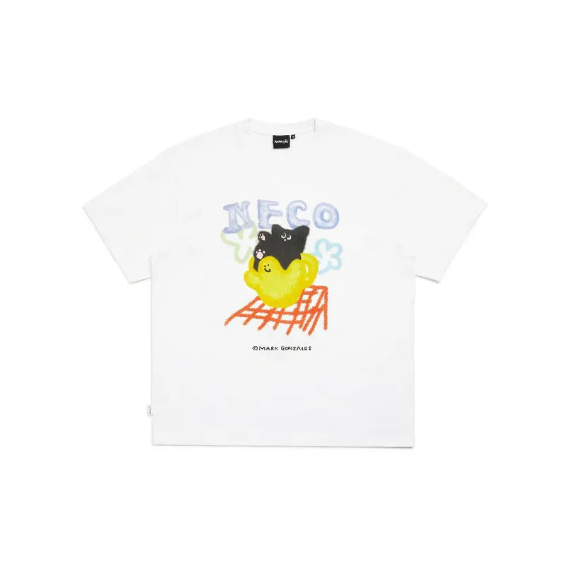 韓國 Mark Gonzales Neko Angel Graphic Short Sleeve T-Shirt【MG041】