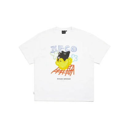 韓國 Mark Gonzales Neko Angel Graphic Short Sleeve T-Shirt【MG041】