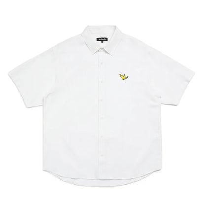 韓國 Mark Gonzales Angel Wappen Linen Short Sleeve Shirt【MG094】