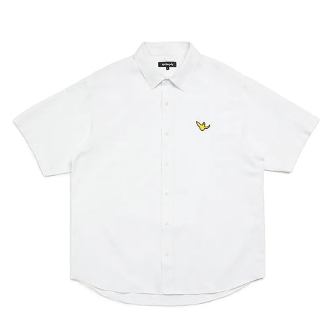 韓國 Mark Gonzales Angel Wappen Linen Short Sleeve Shirt【MG094】
