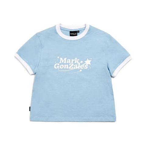 韓國 Mark Gonzales Star Graphic Women's Ringer Short Sleeve T-Shirt【MG077】