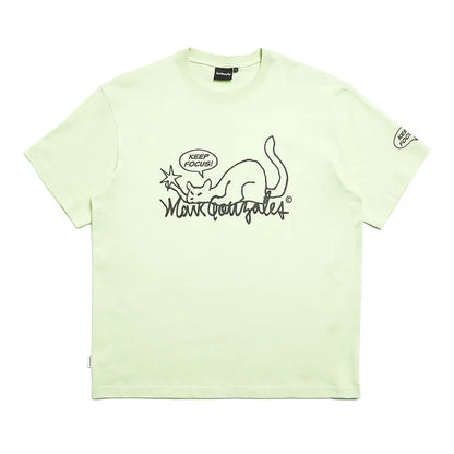 韓國 Mark Gonzales Neko Graphic Loose Fit Short Sleeve T-Shirt【MG093】