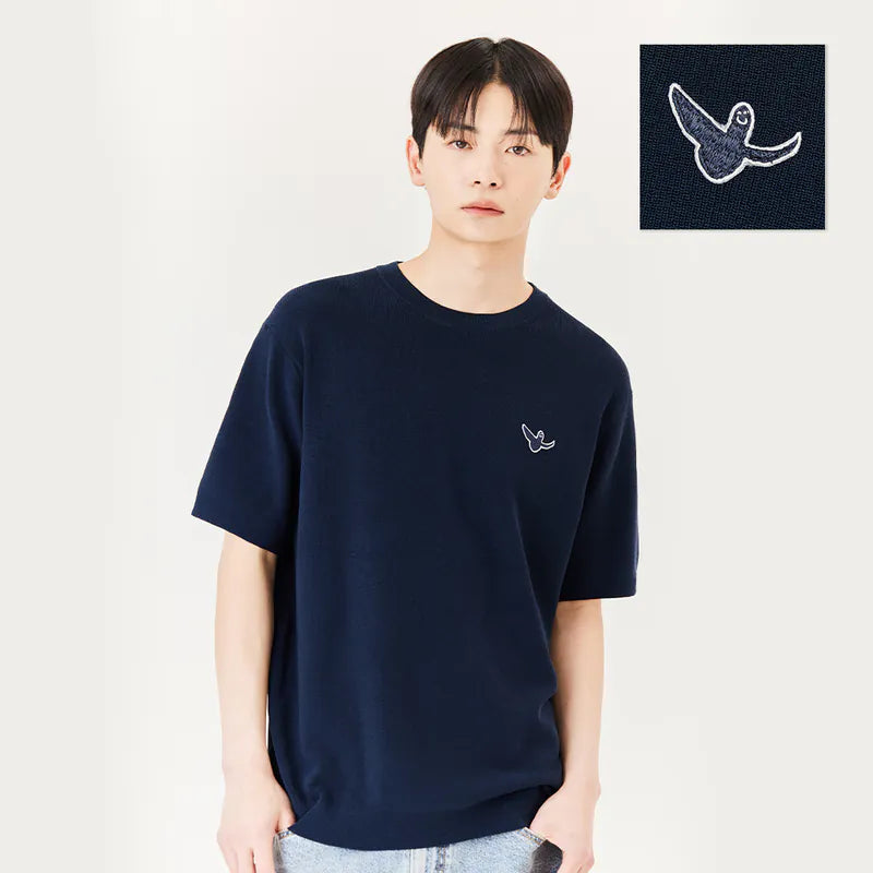 韓國 Mark Gonzales Angel Summer Short Sleeve Knit Top【MG080】
